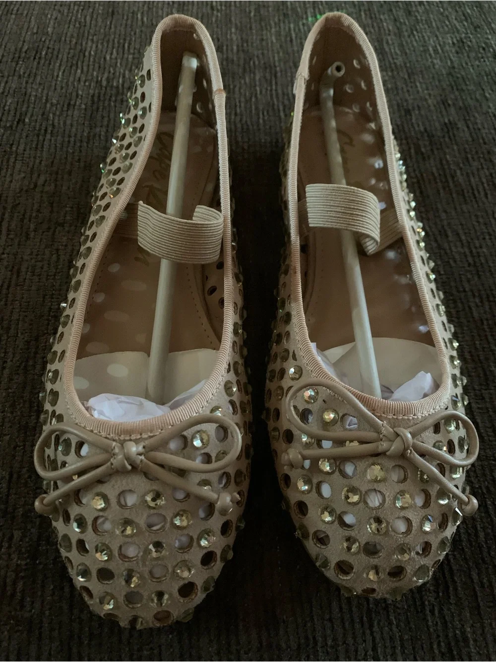Cape Robbin Lauralee rhinestone bow ballet flats
